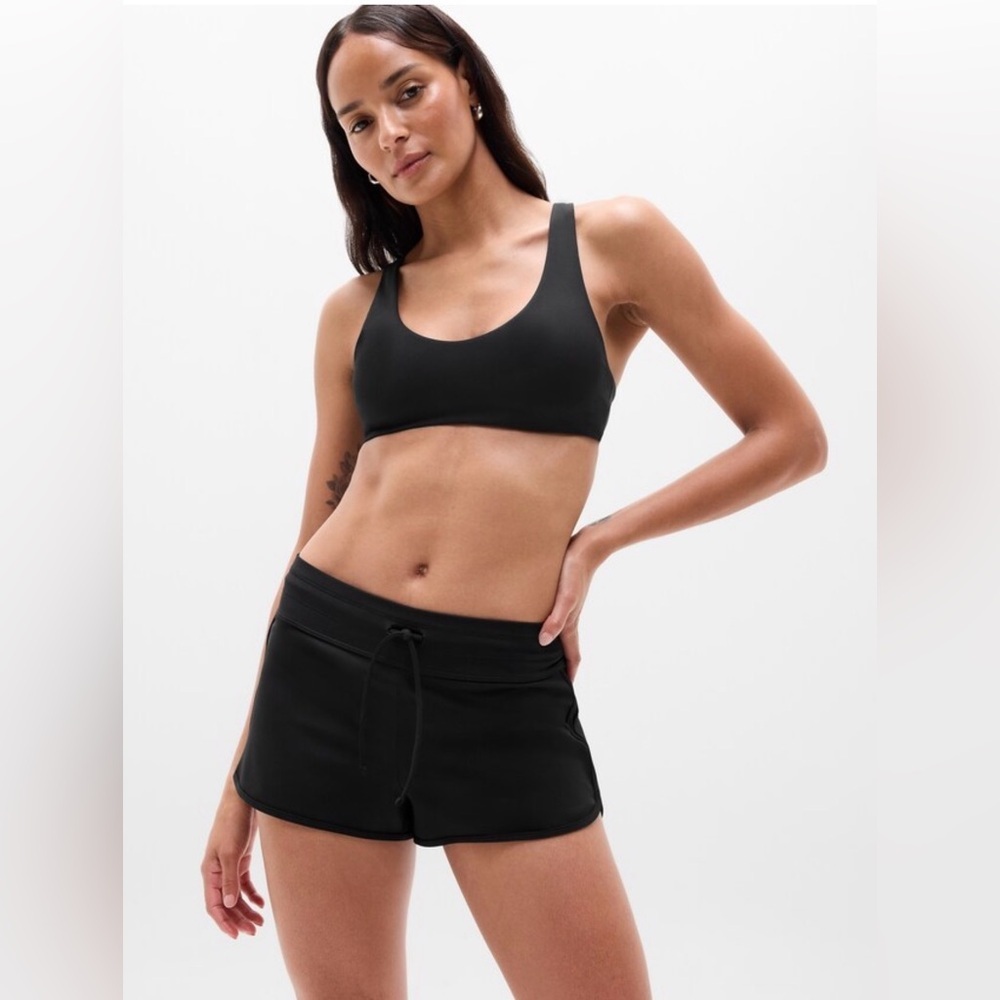 NWOT Athleta Surge Swim Black Shorts Size Small